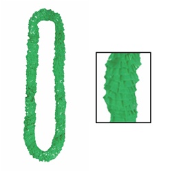 Green Soft-Twist Poly Leis with UPC Tabs