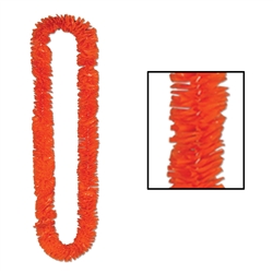 Orange Soft-Twist Poly Leis | Party Supplies