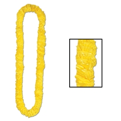 Yellow Soft-Twist Poly Leis with UPC Tabs