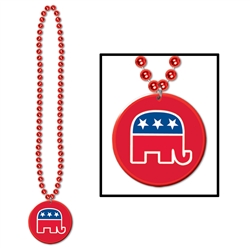 Beads with Republican Medallion