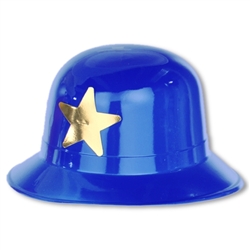 Blue Plastic Keystone Cop Hat