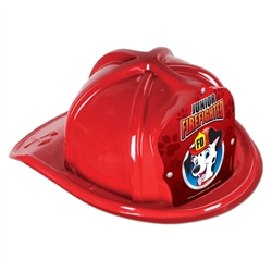 Red Plastic Jr Firefighter Hat | Party Supplies