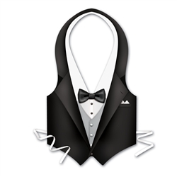 Packaged Plastic Tux Vest