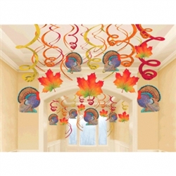 Thanksgiving Mega Value Pack Foil Swirl Decorations | Party Supplies