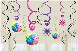 Disco Fever Value Pack Foil Swirl Decorations | Party Supplies