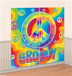 Feeling Groovy Scene Setters Wall Decorating Kit | Party Supplies