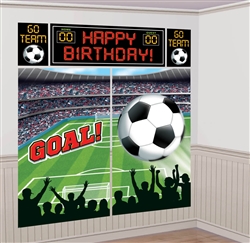 Soccer Scene Setters Wall Decorating Kit | Party Supplies