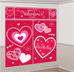 Valentine Scene Setters Wall Decorating Kit | valentines decorations