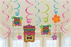 Tiki Value Pack Foil Swirl Decorations | Luau Party Supplies