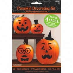 Foam Pumpkin Decorating Kit w/Faces