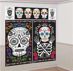 Black & Bone Scene Setters Wall Decorating Kit | Party Supplies