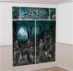 Cemetery Scene Setters Wall Decorating Kit | Party Supplies