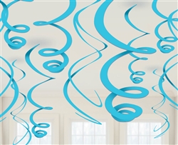 Caribbean Blue Swirl Decorations | Luau Party Supplies