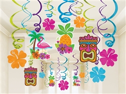 Summer Luau Value Pack Foil Swirl Decorations | Luau Party Supplies