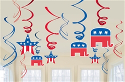 Republican Swirl Foil Value Pack | Party Supplies