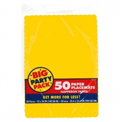 Yellow Sunshine Paper Placemats - 50ct | Party Supplies
