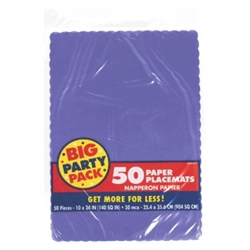 New Purple Paper Placemats - 50ct | Party Supplies