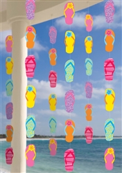 Flip Flop Printed Paper String Decoration | Luau Party Supplies