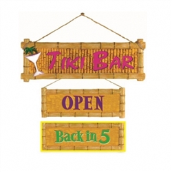 Tiki Bar 3-D Sign | Luau Party Supplies