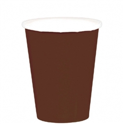 Chocolate Brown 9 oz Paper Cups - 20ct. | Party Supplies