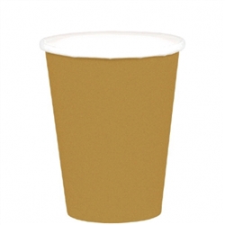 Gold 9 oz Paper Cups - 20ct. | Party Supplies