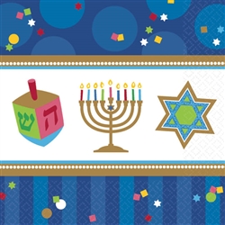 Hanukkah Celebrations Beverage Napkins | Party Supplies