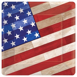 Old Glory 10" Square Paper Plates | Party Supplies