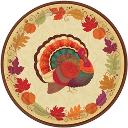 Thanksgiving Holiday Round 10-1/2" Plates | Party Supplies