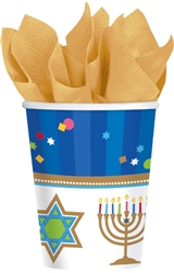 Hanukkah Celebrations 9oz. Paper Cups | Party Supplies