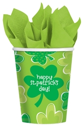 Playful Shamrocks 9 oz Cups | St. Patrick's Day Tableware