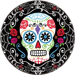 Day of the Dead 7" Round Plates | Halloween Party Supplies