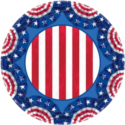 American Pride 9" Round Plates | Party Supplies