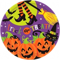 Witch's Crew 9" Round Plates | Party Supplies