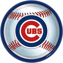 Chicago Cubs 9" Round Plates | Party Supplies
