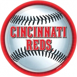 Cincinnati Reds 9" Round Plates | Party Supplies