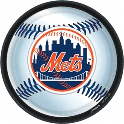 New York Mets 9" Round Plates | Party Supplies