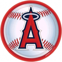 Los Angeles Angels 9" Round Plates | Party Supplies