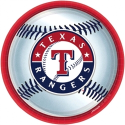 Texas Rangers 9" Round Plates | Party Supplies