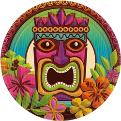 Tropical Tiki 9" Round Plates | Party Supplies