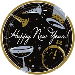 Black Tie Affair Round Plates | New Year's Eve Tableware