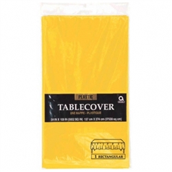 Yellow Sunshine 54" x 108" Plastic Table Cover | Party Supplies