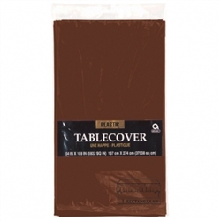 Chocolate Brown Plastic 54" x 108" Table Cover | Party Supplies