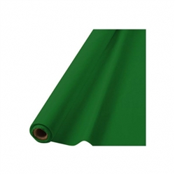 Festive Green 40" x 100' Plastic Table Roll | Party Supplies