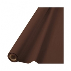 Chocolate Brown Plastic 40" x 100' Table Roll | Party Supplies