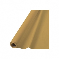 Gold Plastic 40" x 100' Table Roll | Party Supplies