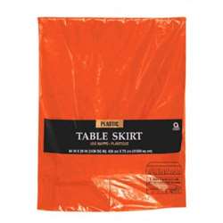 Orange Table Skirt, 14' x 29" | Party Supplies