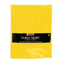 Yellow Sunshine 14' x 29" Plastic Table Skirt | Party Supplies