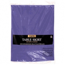 New Purple 14' x 29" Plastic Table Skirt | Party Supplies