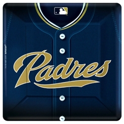 San Diego Padres 10" Square Plates | Party Supplies