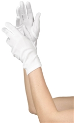 Teen White Short Gloves | Party Supplies